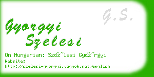 gyorgyi szelesi business card